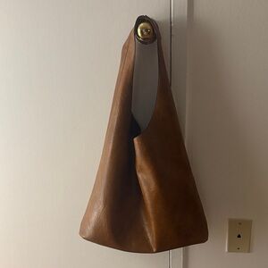 Brown Leather Laptop Tote